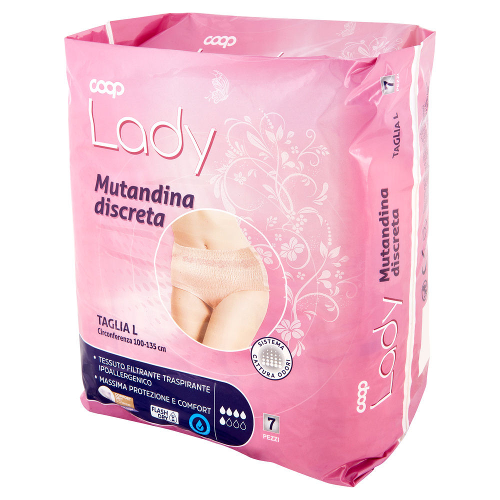 MUTANDINA PER INCONTINENZA DISCRETA COOP LADY TG.L PZ.7 - 6