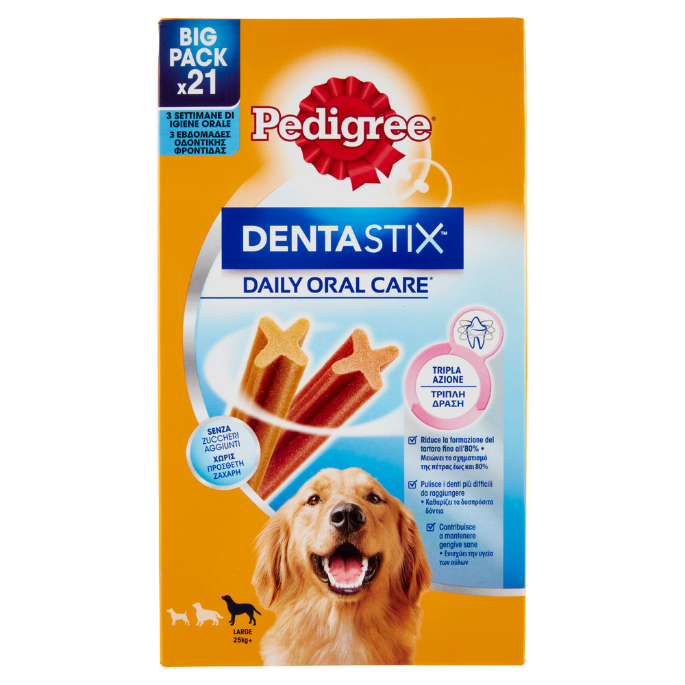 SNACK CANE PEDIGREE DENTASTIX DAILY ORAL CARE LARGE SCATOLA PZ 21 X G 810 - 2