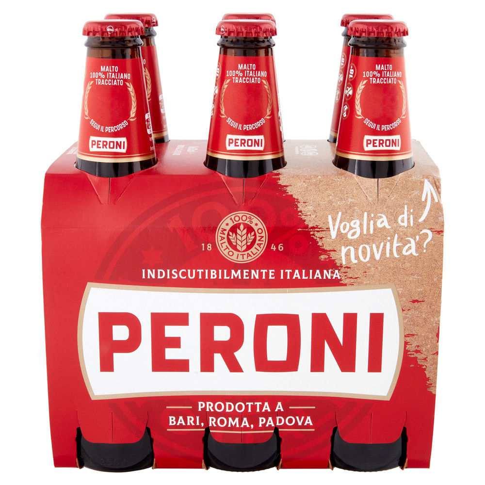 BIRRA PERONI 4,7 GRADI BOTTIGLIA CLUSTER ML 330 X 6 - 7