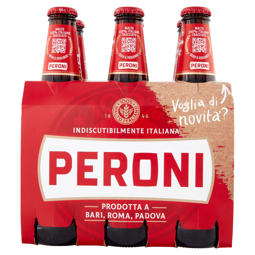 BIRRA PERONI 4,7 GRADI BOTTIGLIA CLUSTER ML 330 X 6 - 8