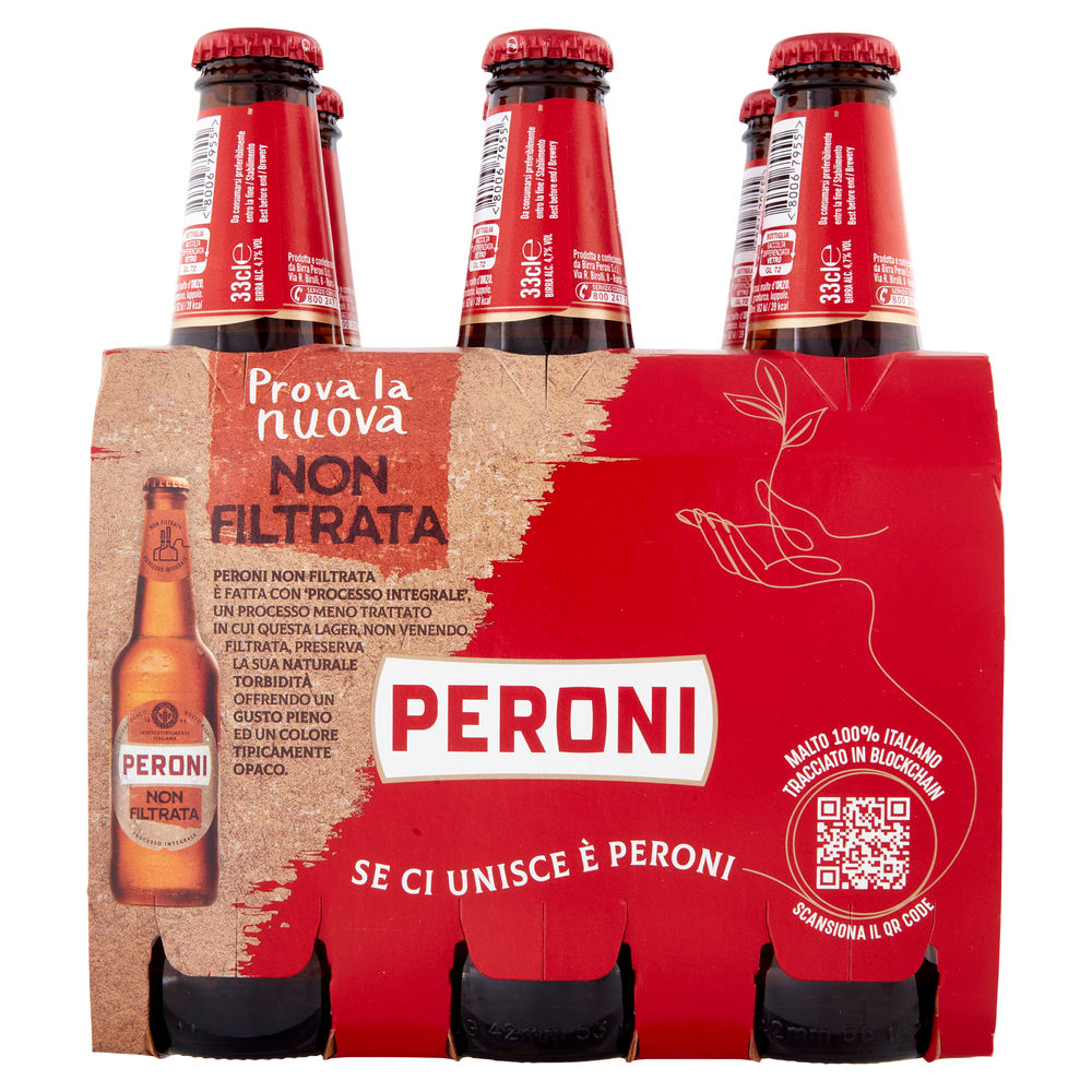 BIRRA PERONI 4,7 GRADI BOTTIGLIA CLUSTER ML 330 X 6 - 3