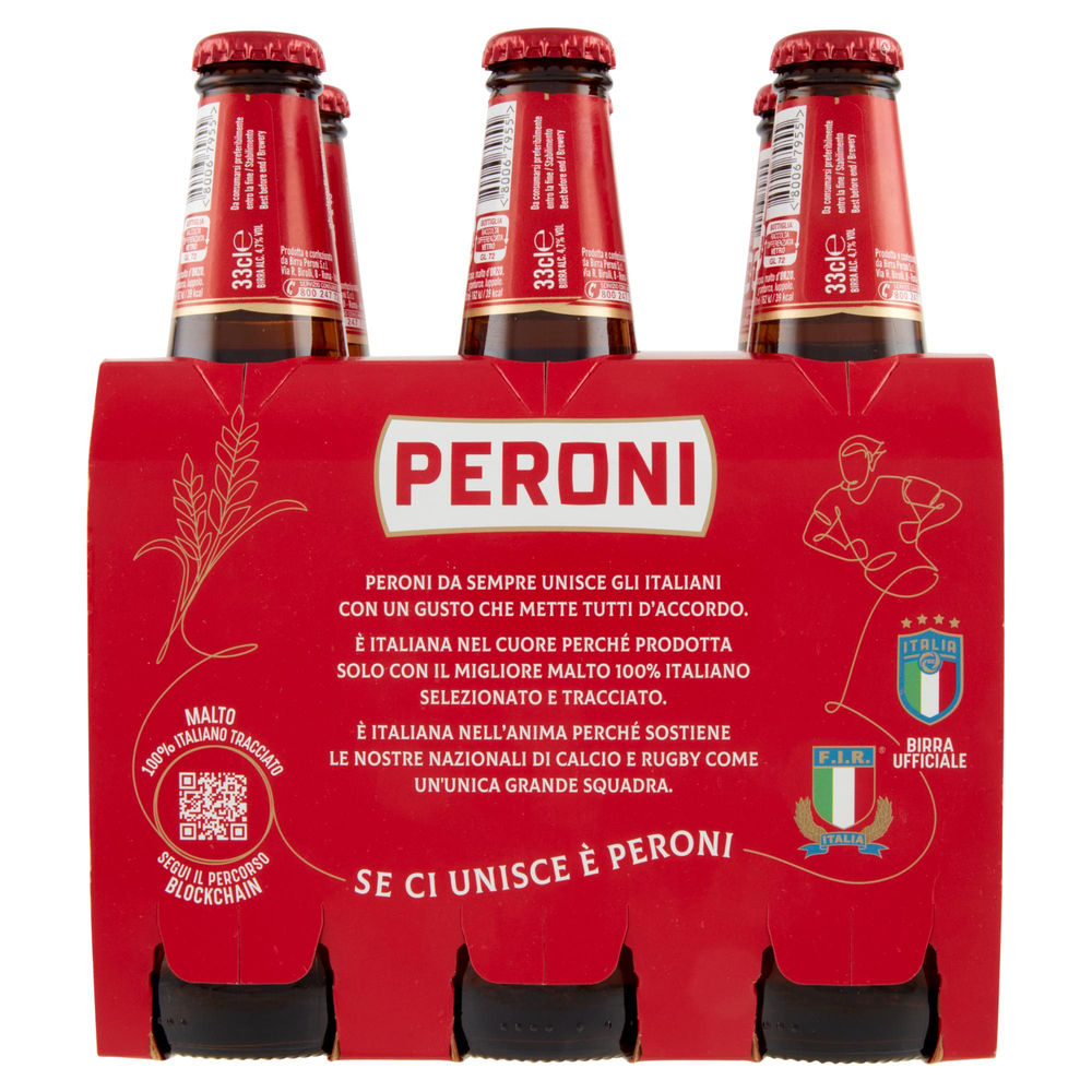 BIRRA PERONI 4,7 GRADI BOTTIGLIA CLUSTER ML 330 X 6 - 2