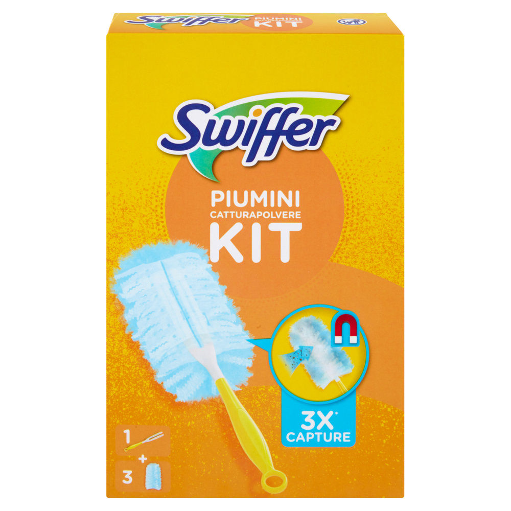 KIT CATTURA POLVERE PIUMINI SWIFFER DUSTER STARTER +3 RICARICHE PZ.1 - 7