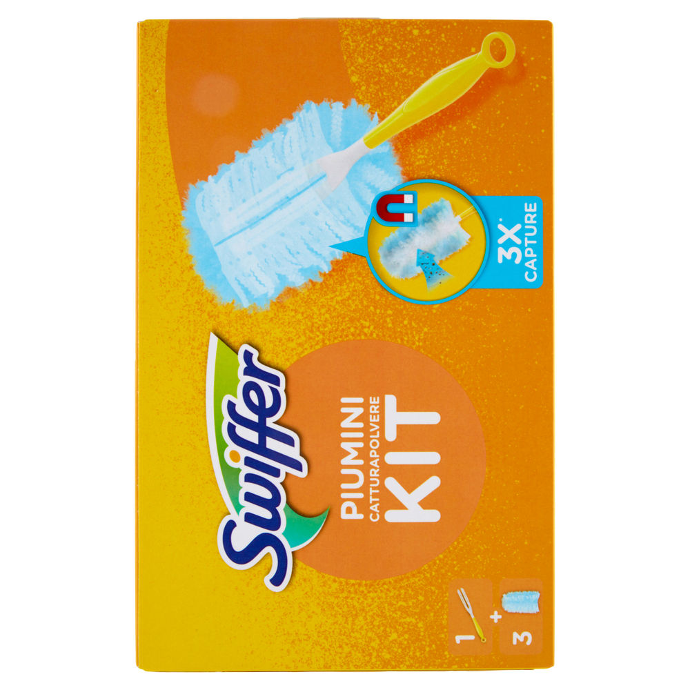 KIT CATTURA POLVERE PIUMINI SWIFFER DUSTER STARTER +3 RICARICHE PZ.1 - 1