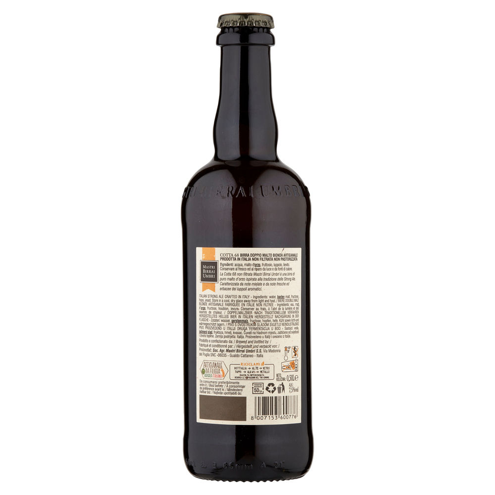 BIRRA DOPPIO MALTO BIONDA - COTTA 68 MASTRI BIRRAI UMBRI ML500 - 1