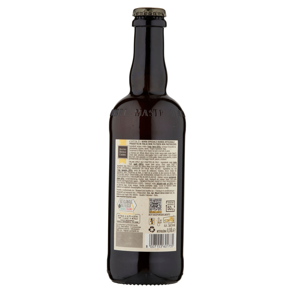 BIRRA SPECIALE BIONDA ARTIGIANALE - COTTA 21 MASTRI BIRRAI UMBRI ML500 - 1