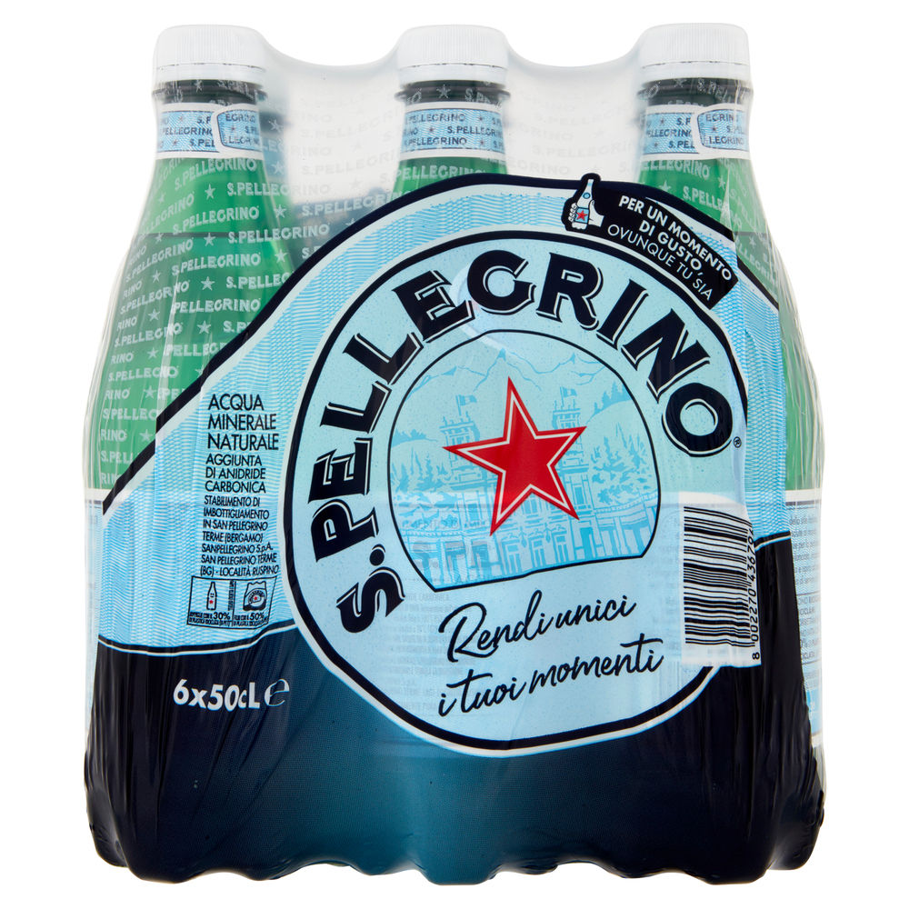 ACQUA SANPELLEGRINO FRIZZANTE R-PET ML 500 X 6 - 1