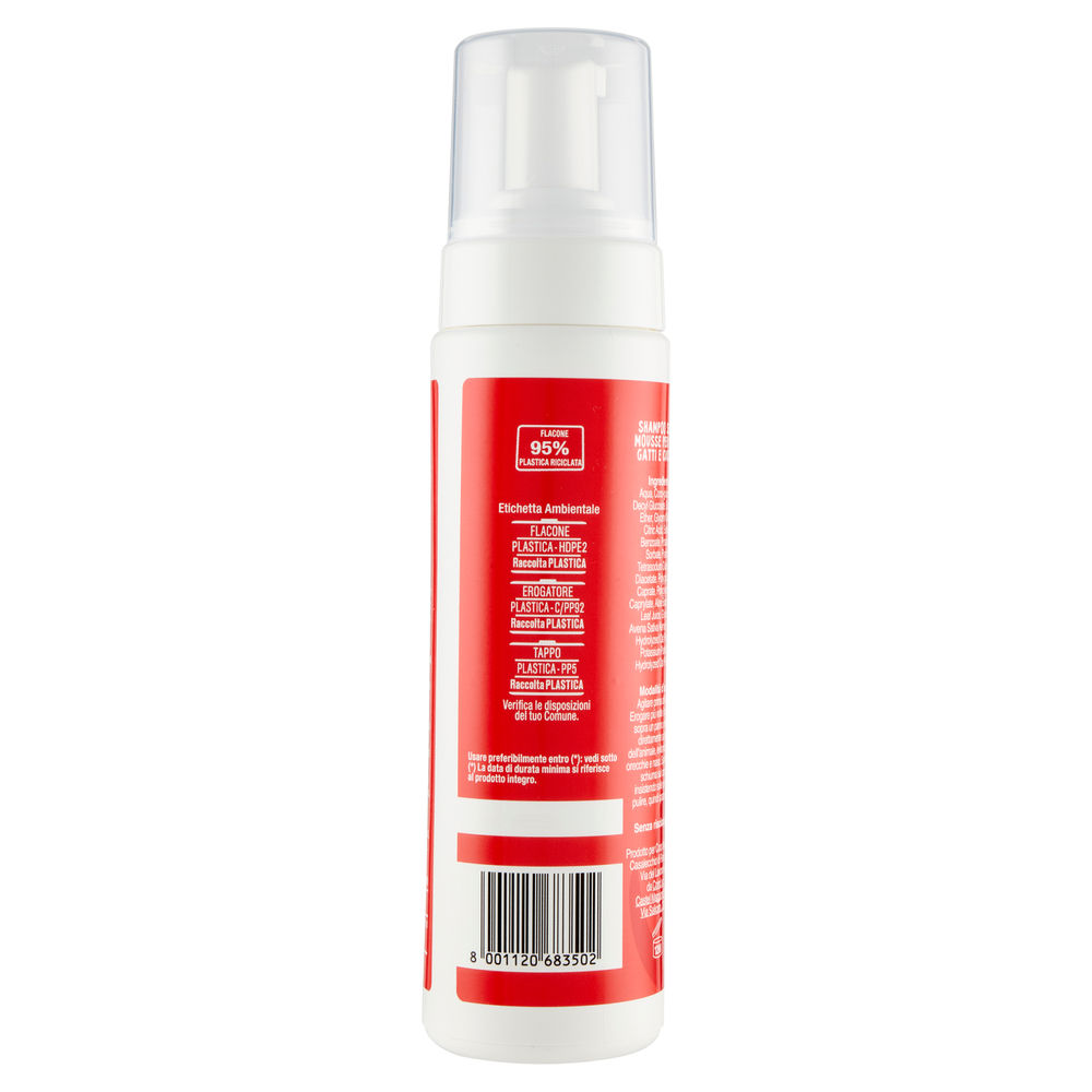 SHAMPOO SECCO MOUSSE CANI/GATTI AVENA E ALOE VERA AMICI SPECIALI COOP ML250 - 1