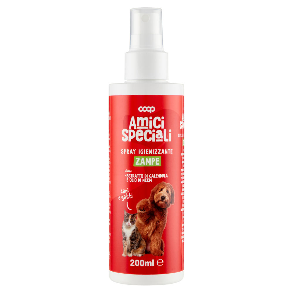 SPRAY IGIENIZZANTE PER ZAMPE CANI/GATTI AMICI SPECIALI COOP ML200 - 0