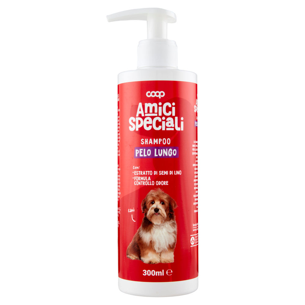 SHAMPOO PELO LUNGO CANI CON SEMI DI LINO AMICI SPECIALI COOP ML300 - 3