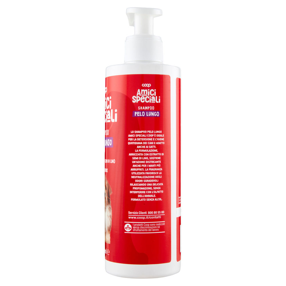 SHAMPOO PELO LUNGO CANI CON SEMI DI LINO AMICI SPECIALI COOP ML300 - 7