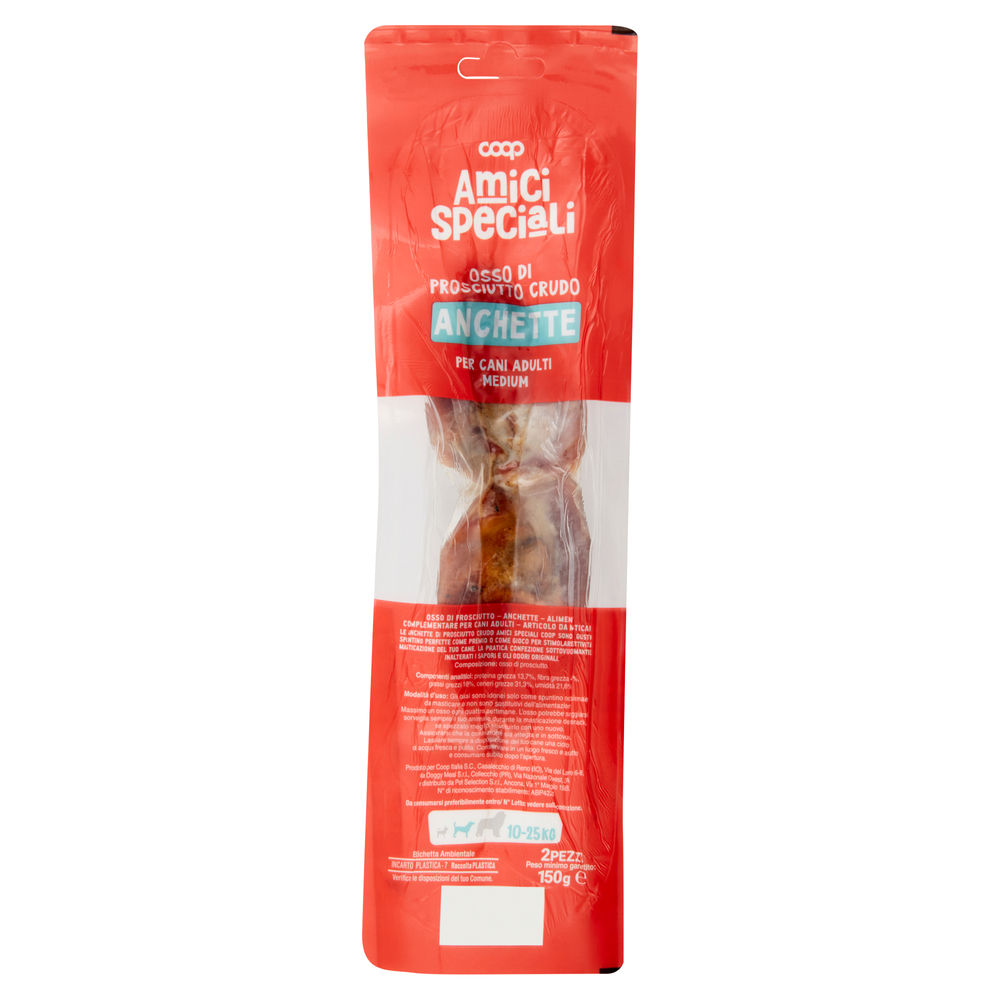 OSSI DI PROSC.CRUDO ANCHETTE CANI ADULTI 2PZ TG M AMICI SPECIALI COOP P.MIN G150 - 0