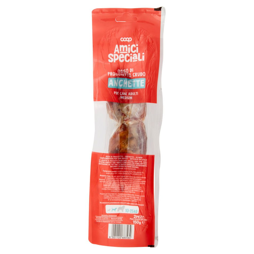 OSSI DI PROSC.CRUDO ANCHETTE CANI ADULTI 2PZ TG M AMICI SPECIALI COOP P.MIN G150 - 2