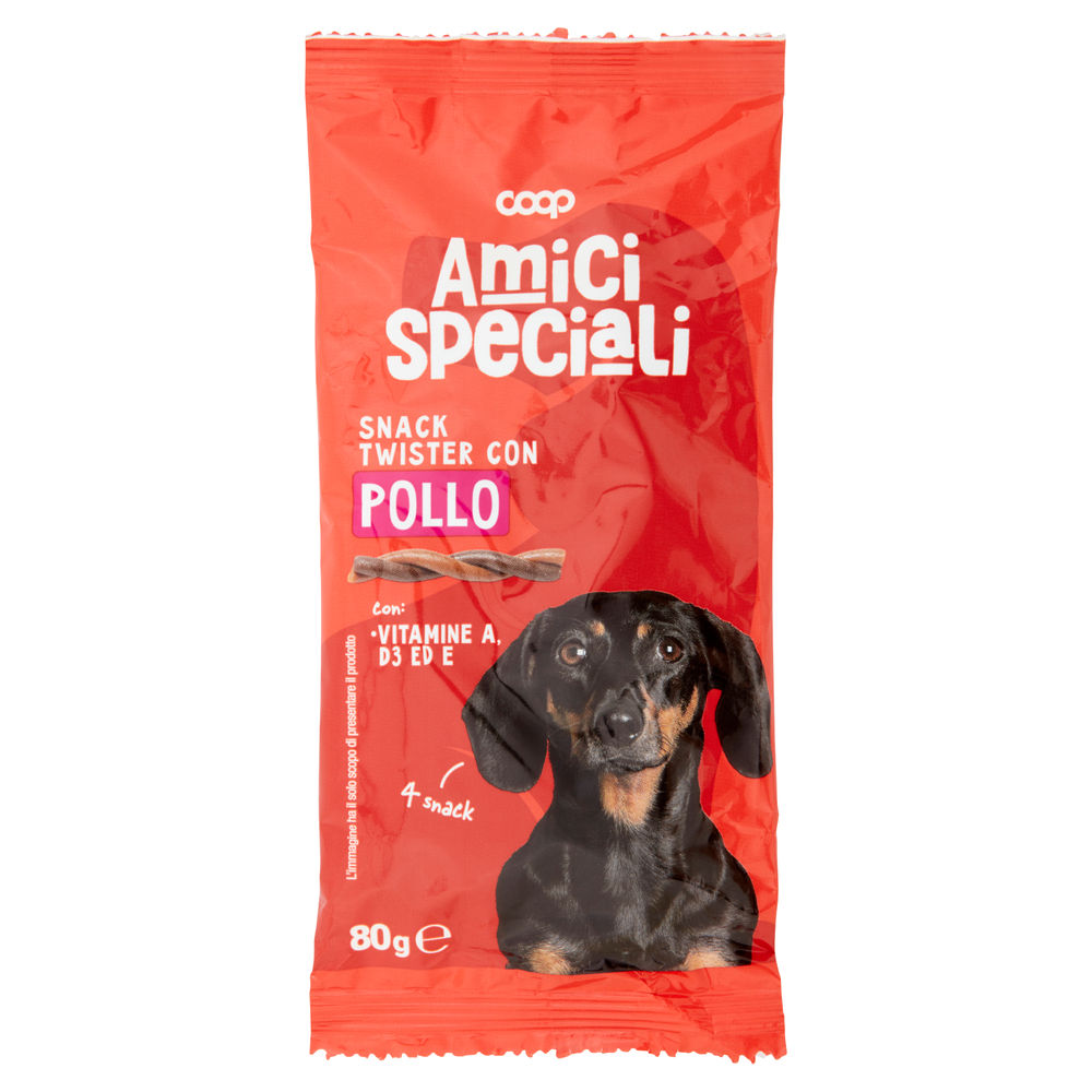 Snack cane twister gusto pollo amici speciali coop g80