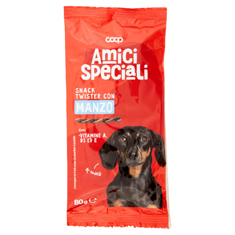 SNACK PER CANE TWISTER GUSTO MANZO AMICI SPECIALI COOP G80 - 3