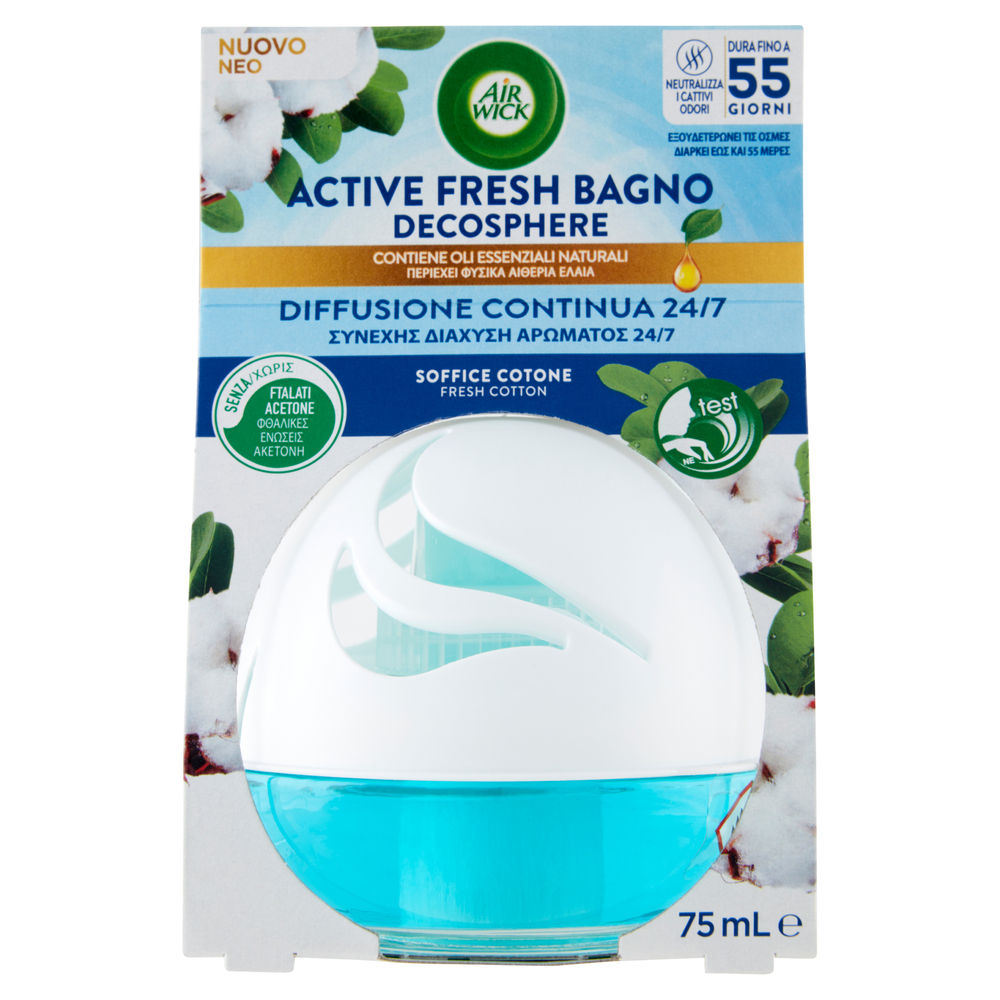 DEODORANTE AIRWICK ACTIVE FRESH BAGNO COTONE ML 75 - 0