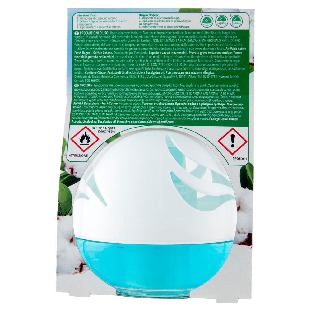 DEODORANTE AIRWICK ACTIVE FRESH BAGNO COTONE ML 75 - 1