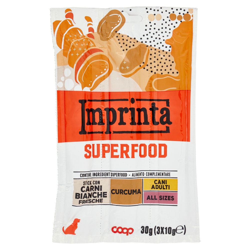 STICK CANE POLLO/TACCHINO/CURCUMA IMPRINTA SUPERFOOD COOP G10X3 - 0