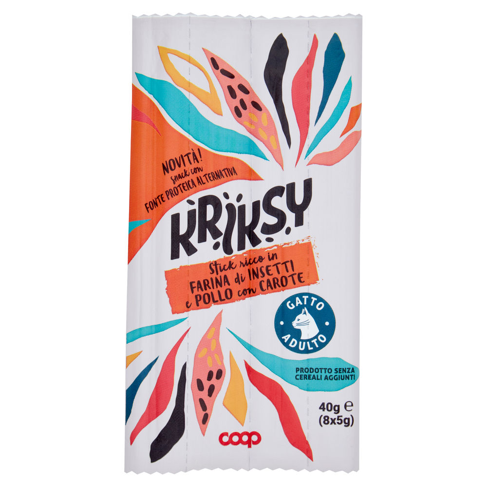 STICK GATTO CON INSETTI /POLLO/CAROTE GRAIN FREE COOP KRIKSY PZ8XG5 - 0