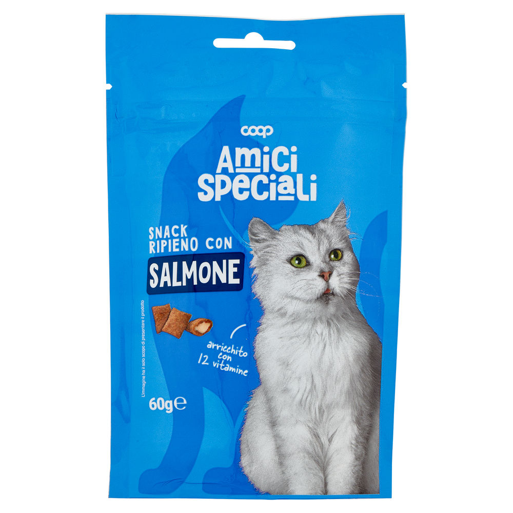 FAGOTTINI PER GATTI RIPIENI AL SALMONE AMICI SPECIALI COOP G60 - 0