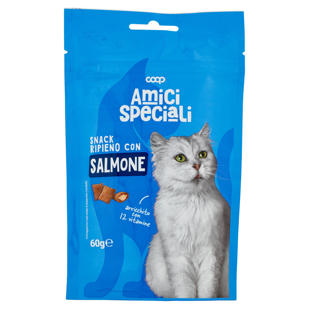 FAGOTTINI PER GATTI RIPIENI AL SALMONE AMICI SPECIALI COOP G60 - 6