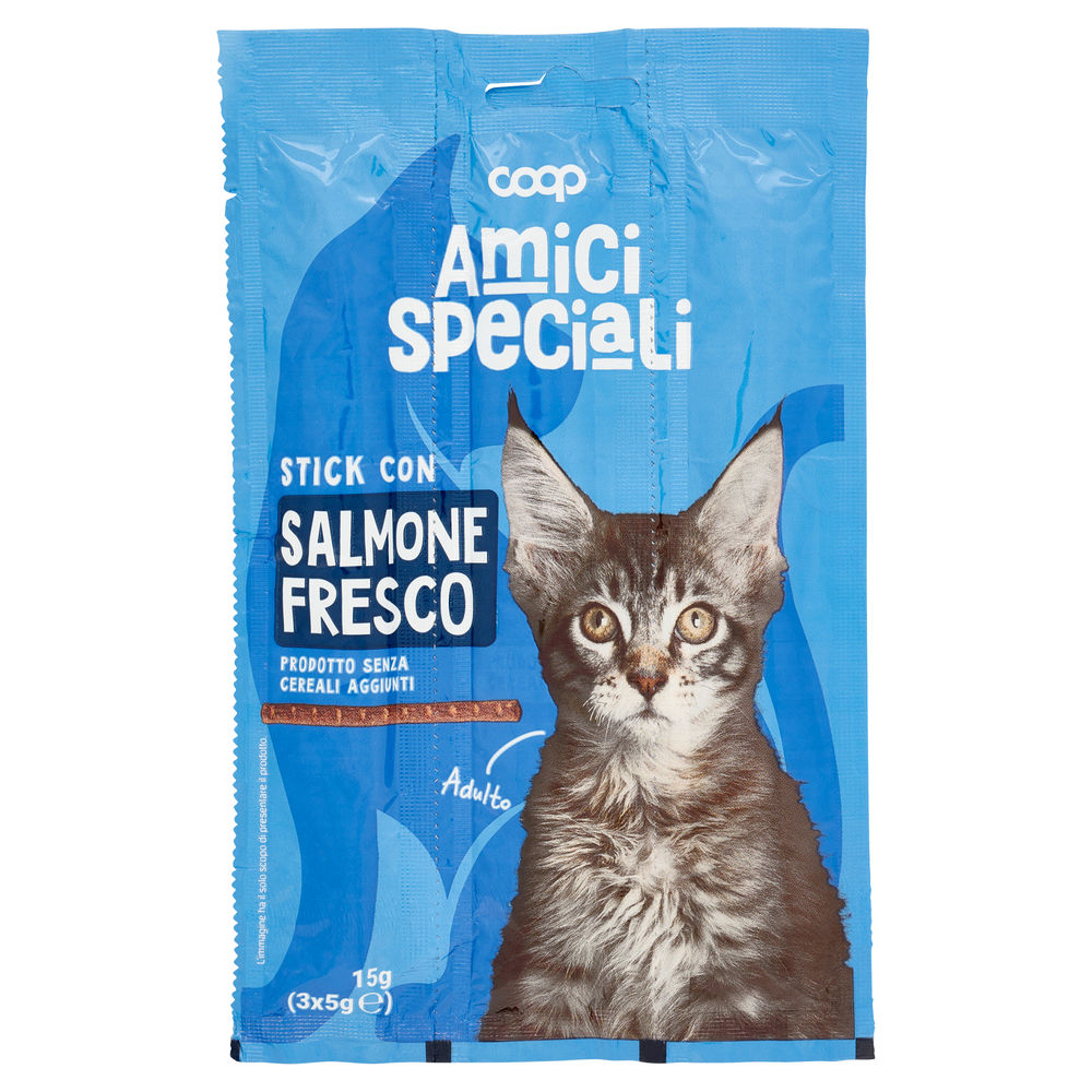 STICK PER GATTI AL SALMONE AMICI SPECIALI COOP G5X3 - 0