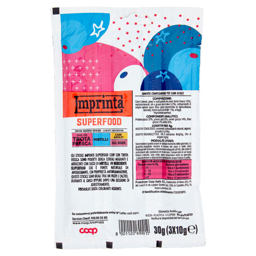 STICK CANE TROTA E MIRTILLI IMPRINTA SUPERFOOD COOP G10X3 - 1