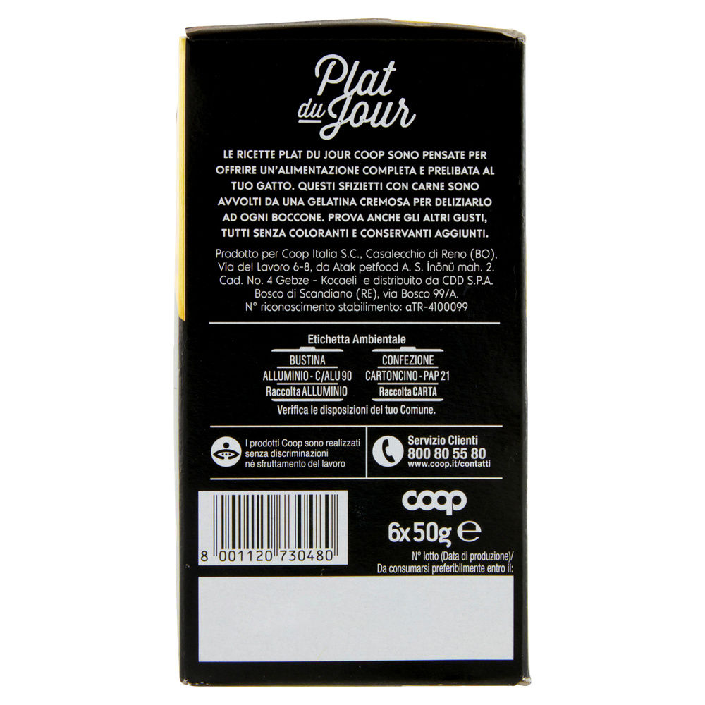UM.GATTO MULTIPACK GATTO SFIZIETTI CARNE ROSSA IN GELAT. COOP PLAT DU JOUR G50X6 - 4
