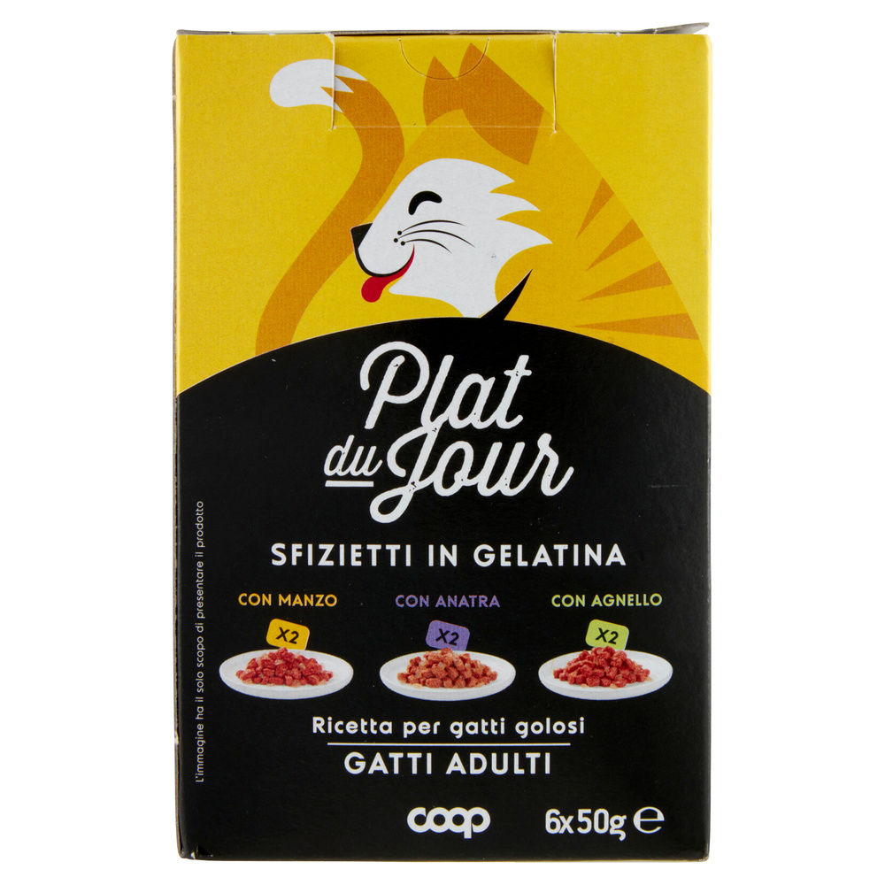 UM.GATTO MULTIPACK GATTO SFIZIETTI CARNE ROSSA IN GELAT. COOP PLAT DU JOUR G50X6 - 1