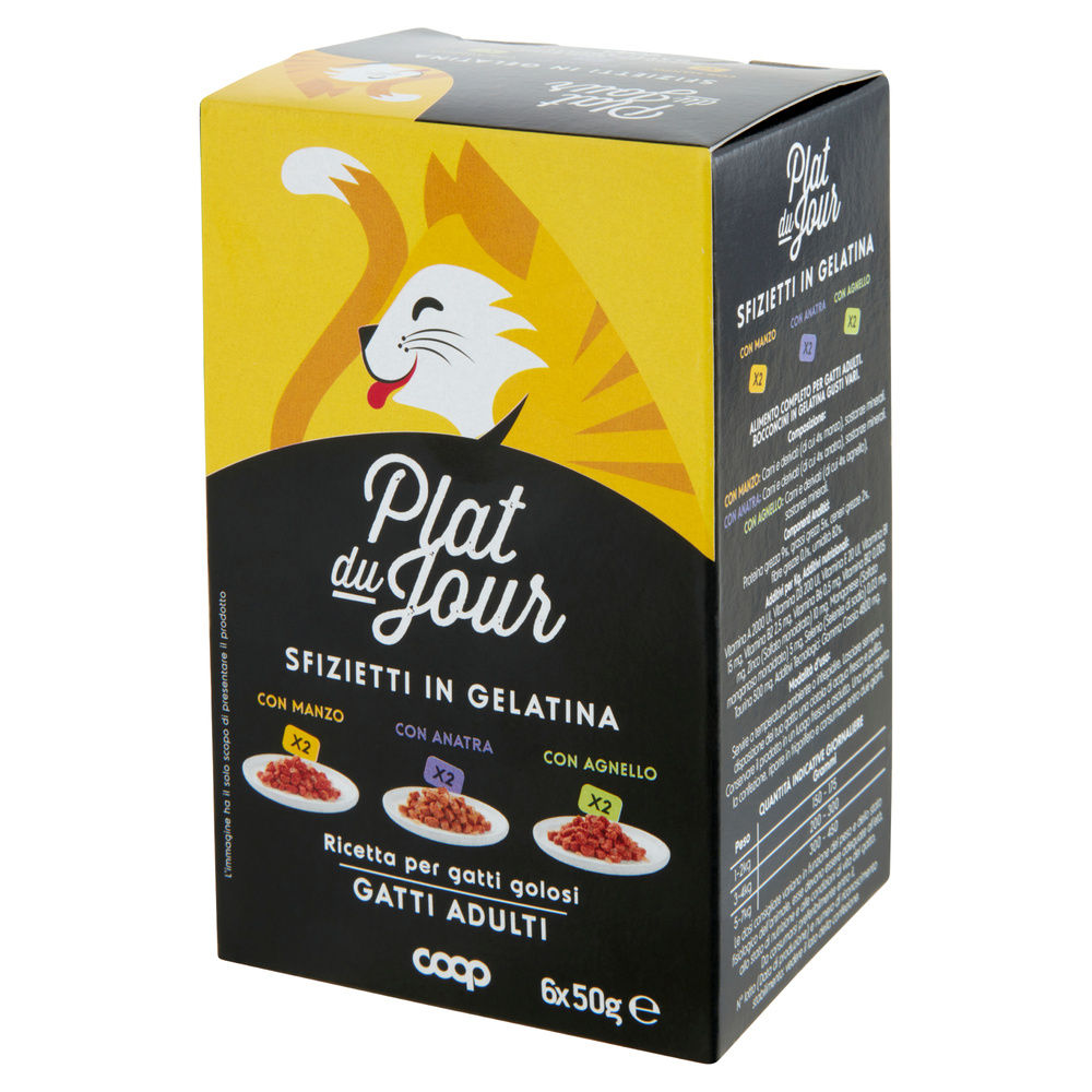 UM.GATTO MULTIPACK GATTO SFIZIETTI CARNE ROSSA IN GELAT. COOP PLAT DU JOUR G50X6 - 8