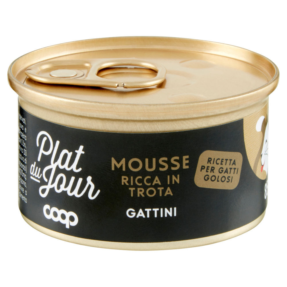 UMIDO GATTO MOUSSE PER GATTINI TROTA COOP PLAT DU JOUR G 85 - 4