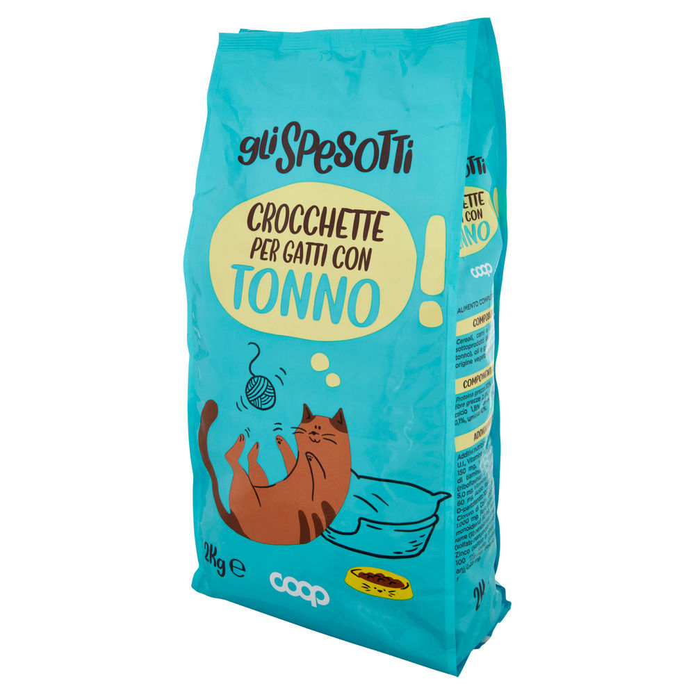 SECCO GATTO CROCCHETTE PER GATTI TONNO GLI SPESOTTI COOP KG 2 - 8