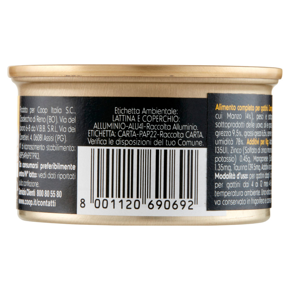 UMIDO GATTO MOUSSE PER GATTINI MANZO COOP PLAT DU JOUR G 85 - 1