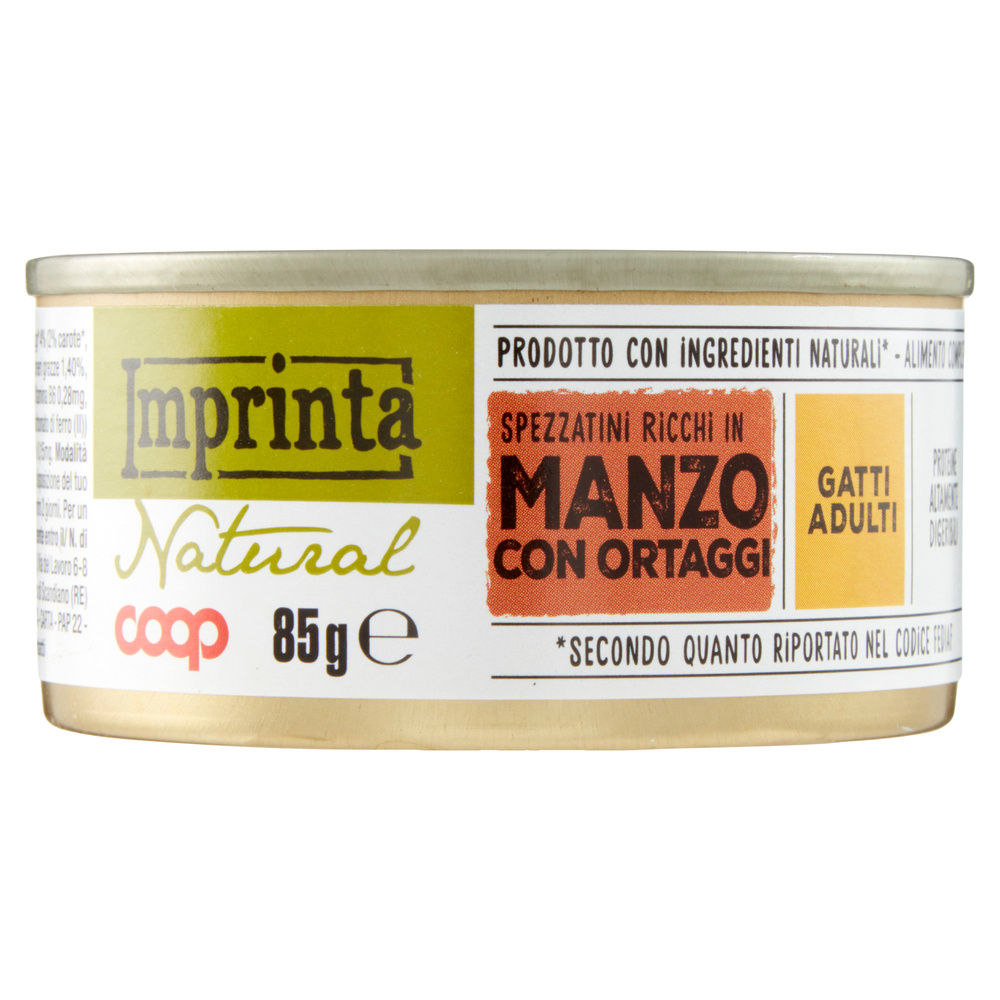 UMIDO GATTO SPEZZATINI PER GATTO MANZO E VERDURE COOP IMPRINTA G85 - 3