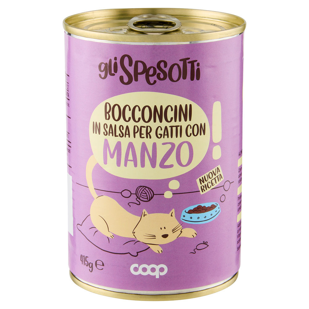 UMIDO GATTO BOCCONCINI PER GATTI MANZO GLI SPESOTTI COOP LATTINA G415 - 15