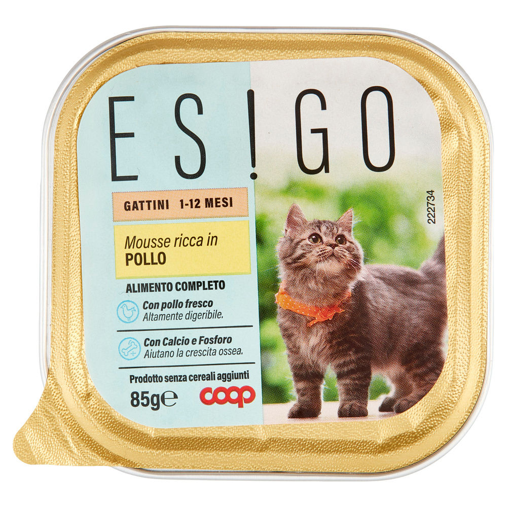 UMIDO GATTO MOUSSE RICCA IN POLLO PER GATTINI COOP ESIGO G85 - 3