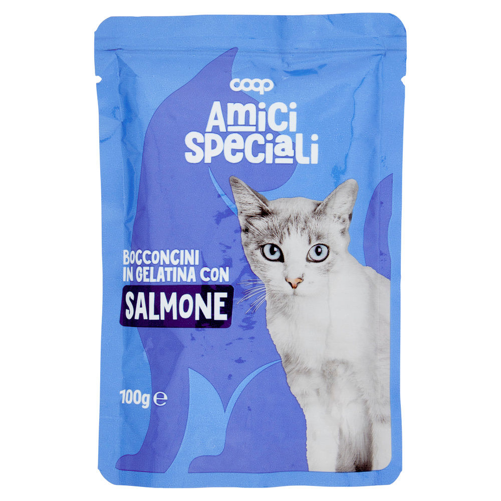 UMIDO GATTO BOCCONCINI PER GATTI SALMONE AMICI SPECIALI COOP BUSTA G100 - 2