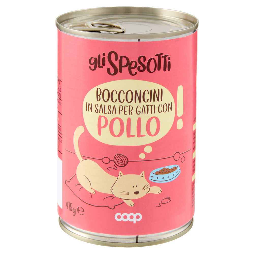 UMIDO GATTO BOCCONCINI PER GATTI POLLO LATTINA GLI SPESOTTI COOP G415 - 2