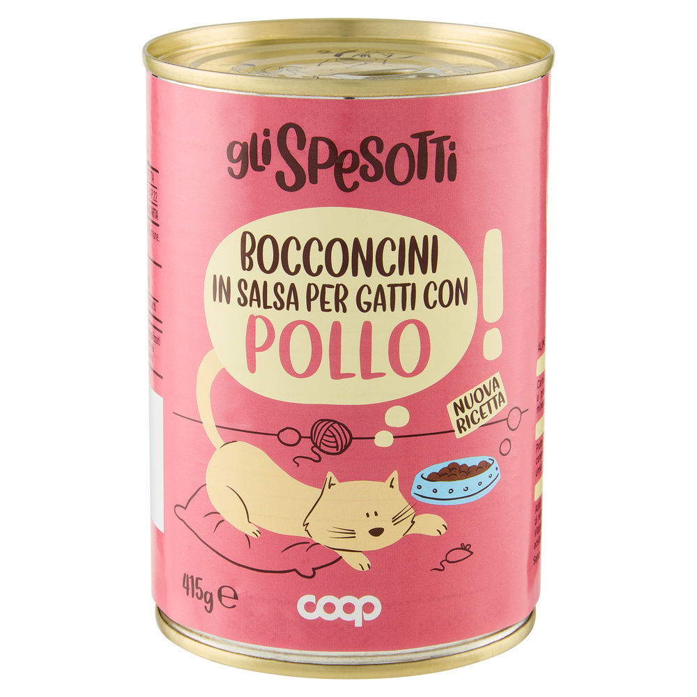 UMIDO GATTO BOCCONCINI PER GATTI POLLO LATTINA GLI SPESOTTI COOP G415 - 15