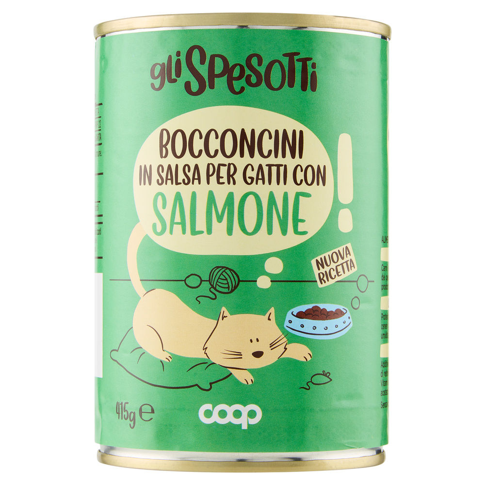 UMIDO GATTO BOCCONCINI PER GATTI SALMONE GLI SPESOTTI COOP LATTINA G415 - 0