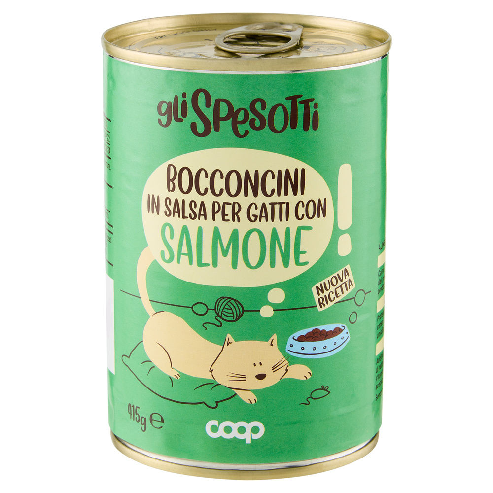 UMIDO GATTO BOCCONCINI PER GATTI SALMONE GLI SPESOTTI COOP LATTINA G415 - 11