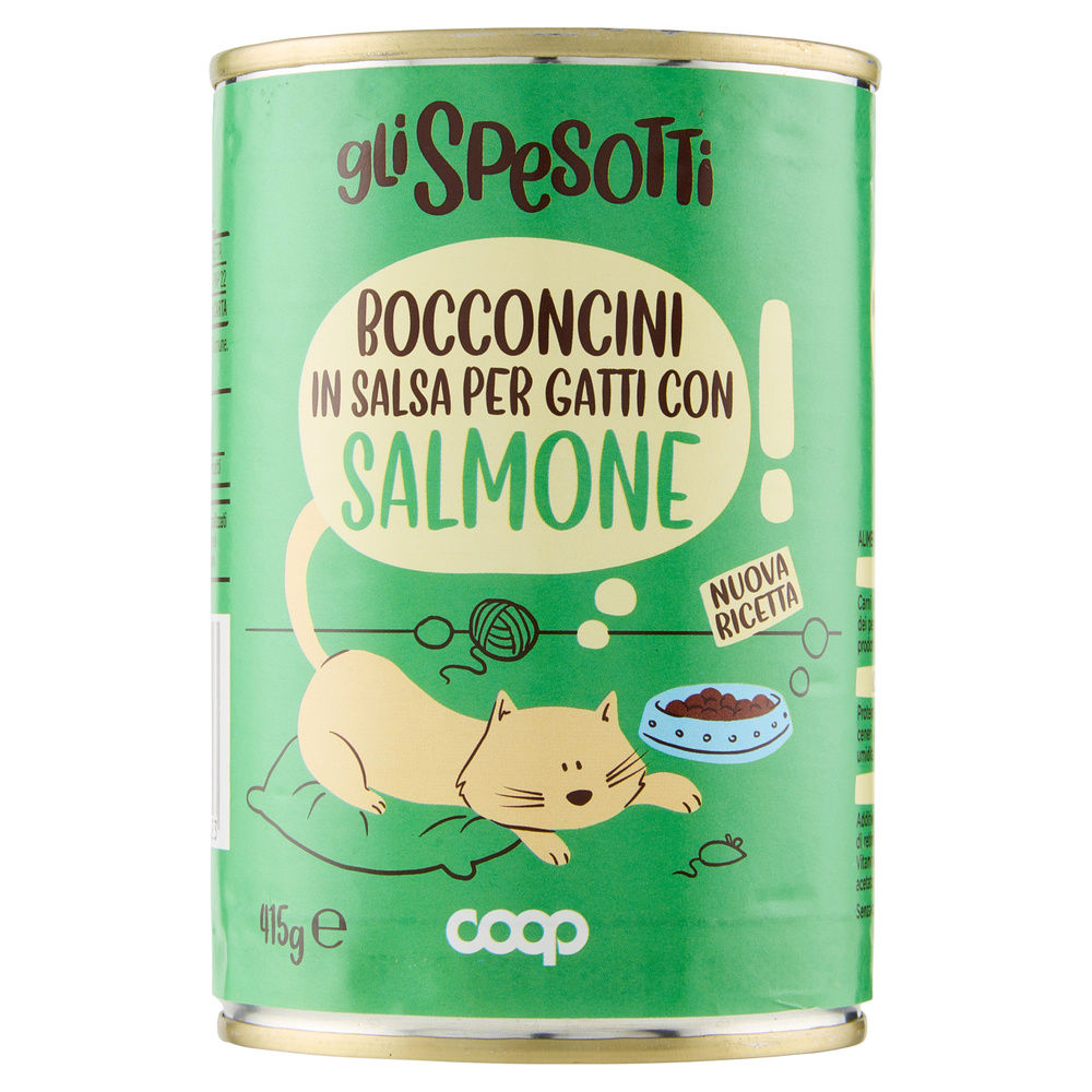 UMIDO GATTO BOCCONCINI PER GATTI SALMONE GLI SPESOTTI COOP LATTINA G415 - 10