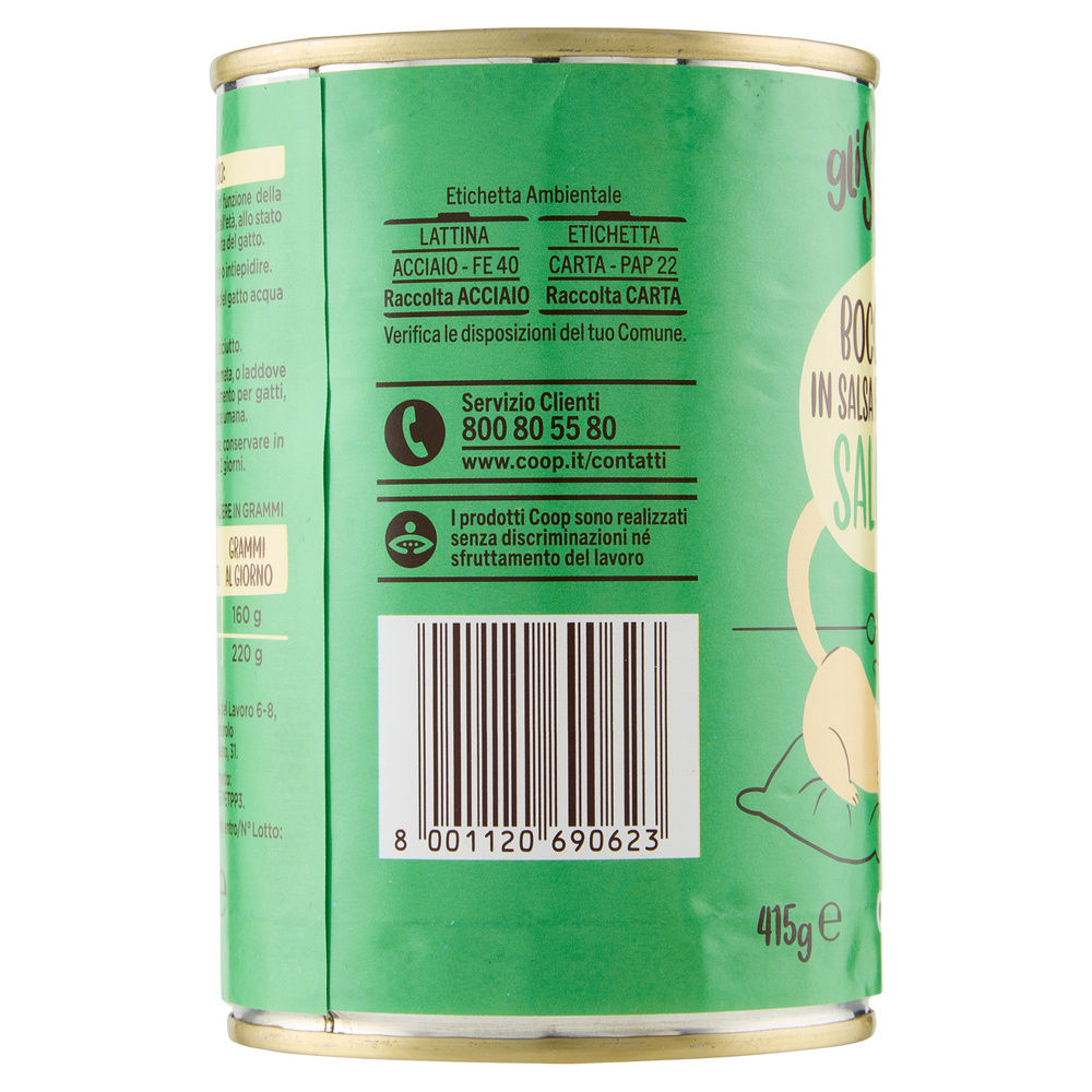 UMIDO GATTO BOCCONCINI PER GATTI SALMONE GLI SPESOTTI COOP LATTINA G415 - 9