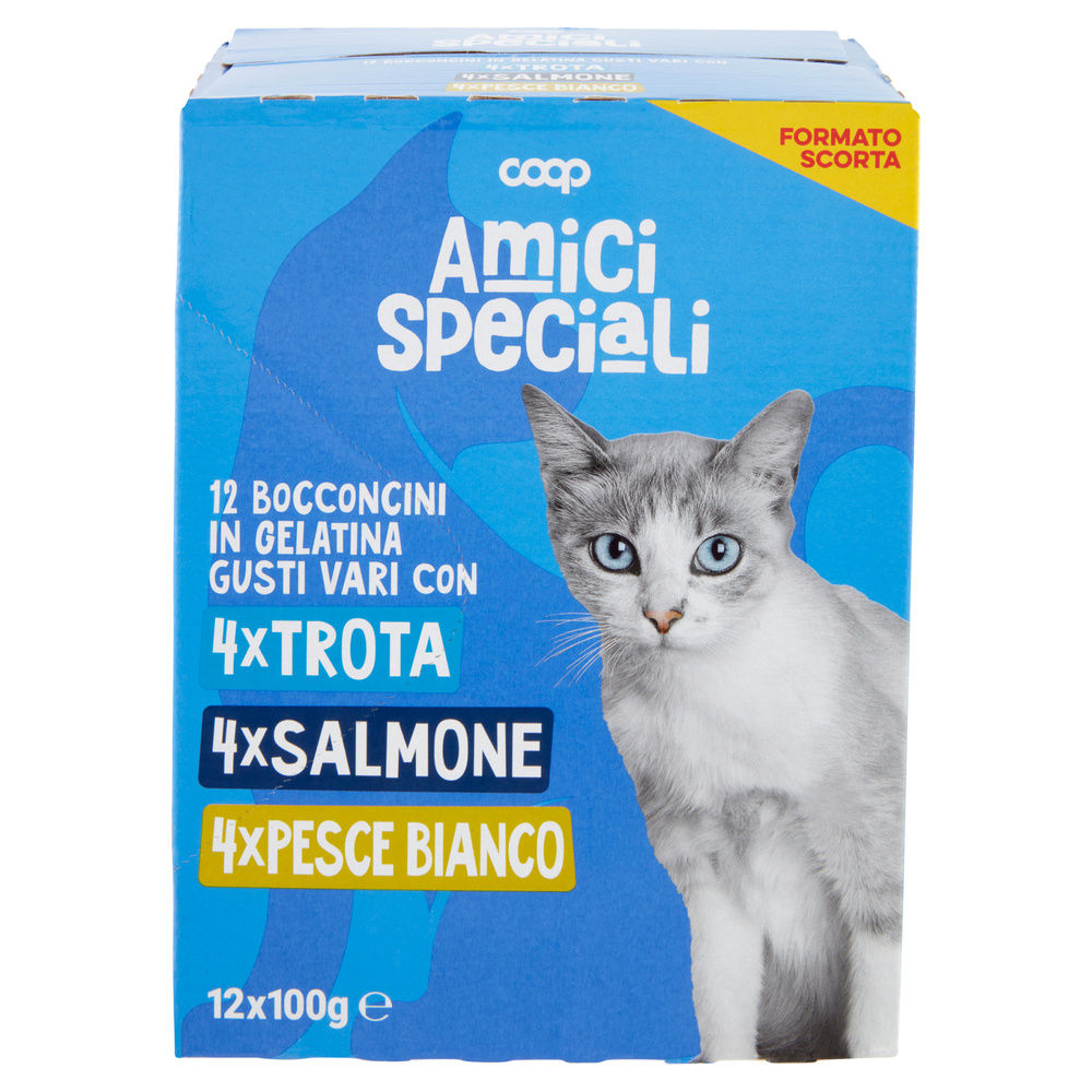 UMIDO GATTO MULTIPACK BOCCONC.PER GATTI IN GEL.PESCE AMICI SPECIALI COOP G100X12 - 2