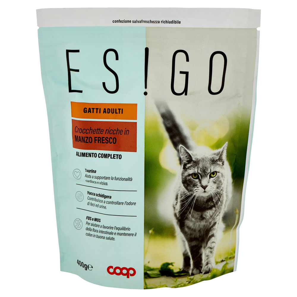 SECCO GATTO CROCCHETTE MANZO PER GATTI ADULTI ESIGO COOP G400 - 3