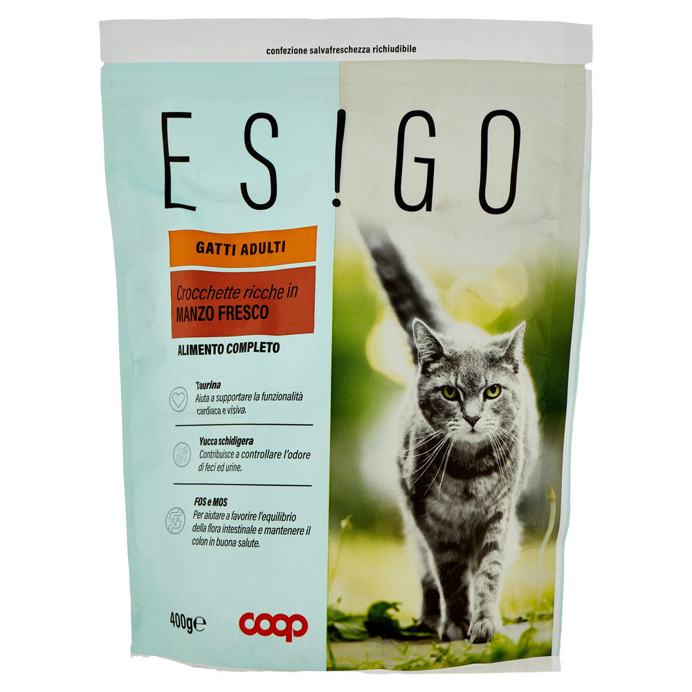 SECCO GATTO CROCCHETTE MANZO PER GATTI ADULTI ESIGO COOP G400 - 4