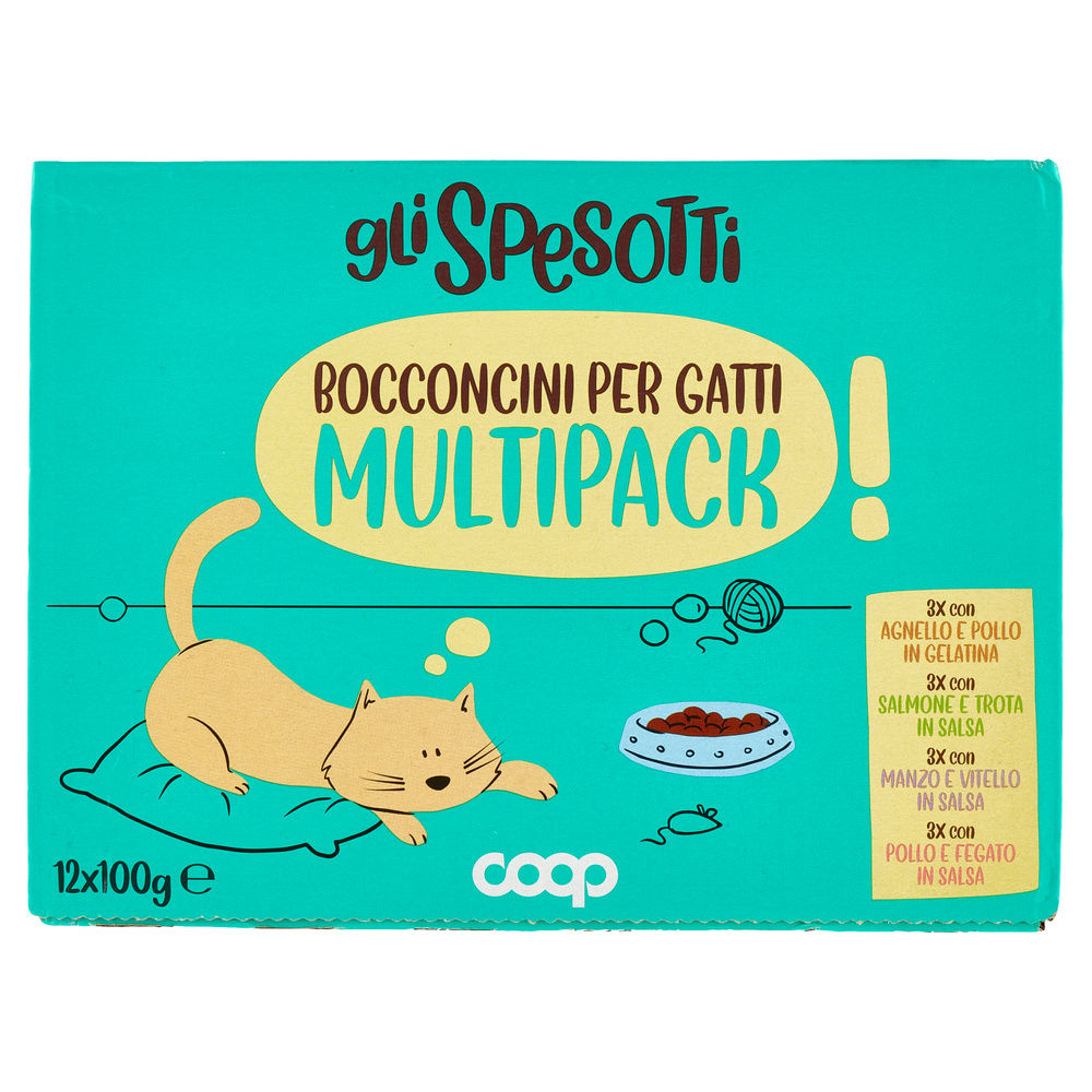 UMIDO GATTO BOCCONCINI GATTO SCATOLA GUSTI VARI GLI SPESOTTI COOP G100X12 - 3