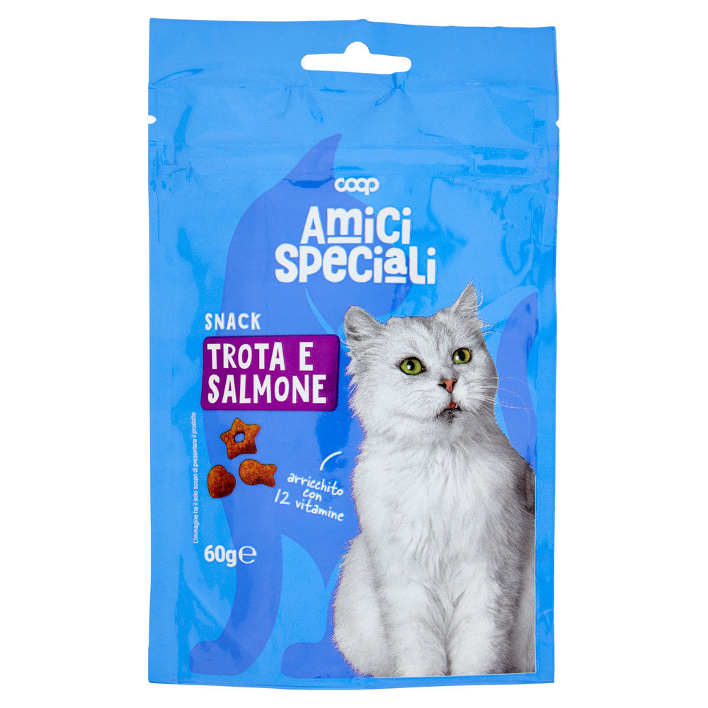 SNACK PER GATTI FORME MISTE PESCE TROTA/SALMONE AMICI SPECIALI COOP G60 - 2