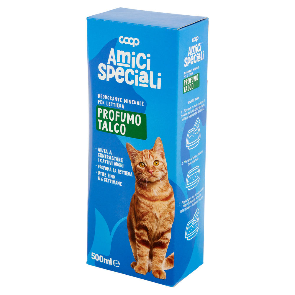 DEODORANTE LETTIERA GATTO PROFUMAZIONE TALCO AMICI SPECIALI COOP ML500 - 8