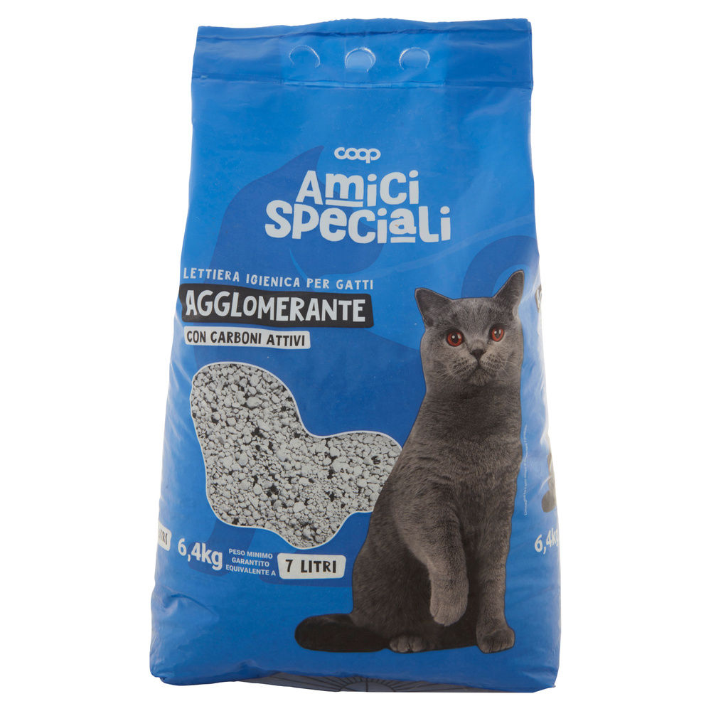 LETTIERA IGIENICA PER GATTI AMICI SPECIALI COOP CARBONI ATTIVI LT 7 - 2